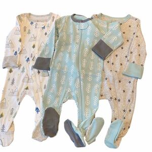 3-Pack Cloud Island Sleeper Green Size 3-6M NWT